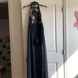 Romper with high low covering